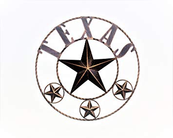 355x284 Home Metal Circle Texas Western Hanging Wall Plaques