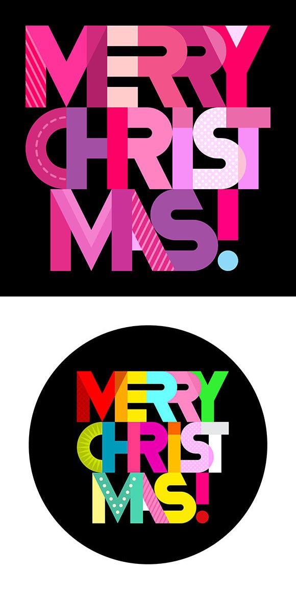 580x1160 Merry Christmas Text Round Composition Stock Illustrations