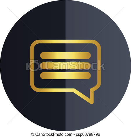 450x470 Text Message Icon Black Circle Background Vector Image