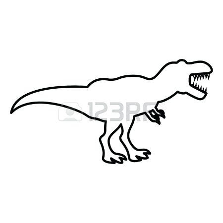 450x450 Drawing Of A T Rex Dinosaur Tyrannosaurus T Icon Black Color