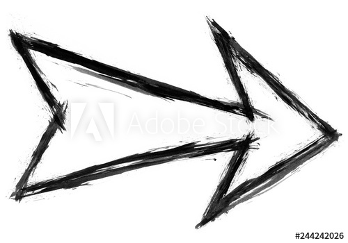 500x350 Black Arrow Sign Has Drawn