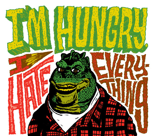 500x441 Illustration Tv Dinosaurs Hungry Tgif Lettering Earl Hand Drawn