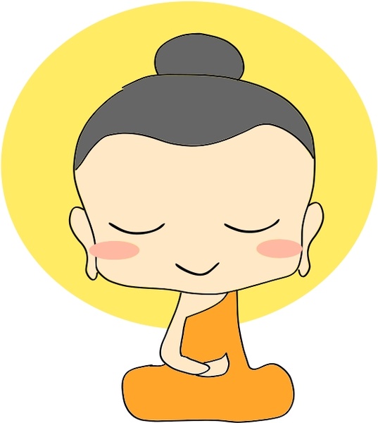 537x600 Chibi Buddha Free Vector In Open Office Drawing