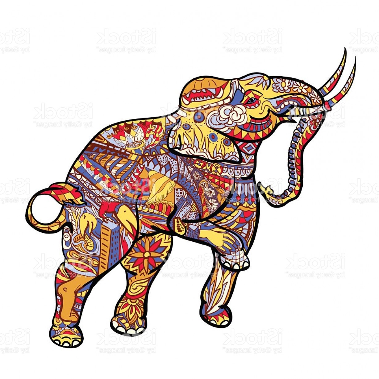 1228x1228 Elephant Thai Pattern Vectors Sohadacouri
