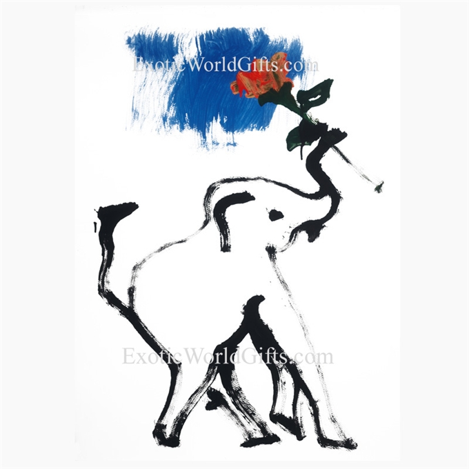 680x680 Fair Trade Thai Elephant Painting