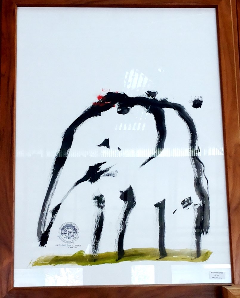 805x1000 thai elephant art painting drawing thai conservation center