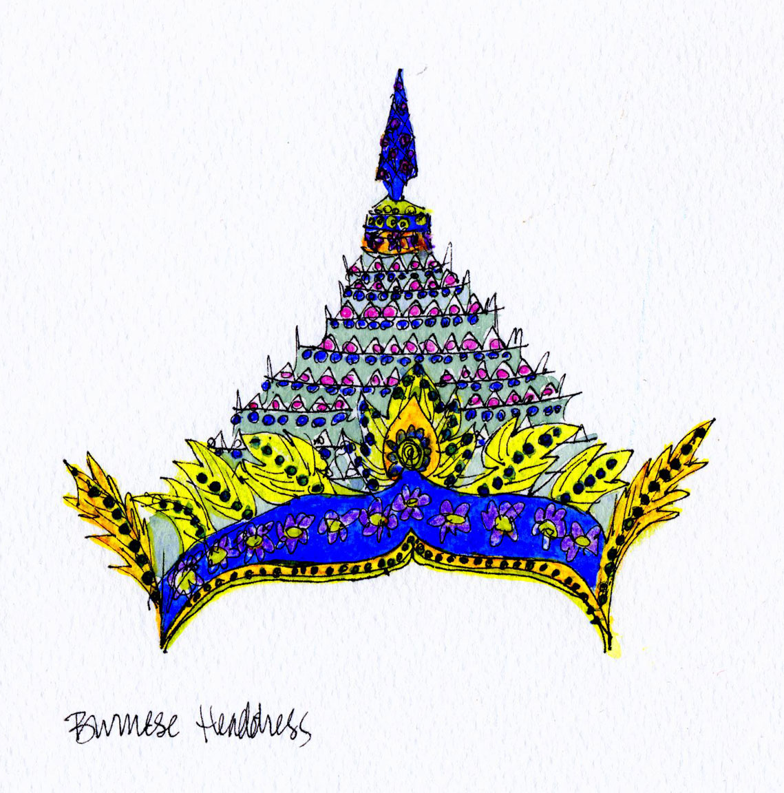 1139x1152 Drawings From Nepal, Burma, And Thailand Suzine Ii