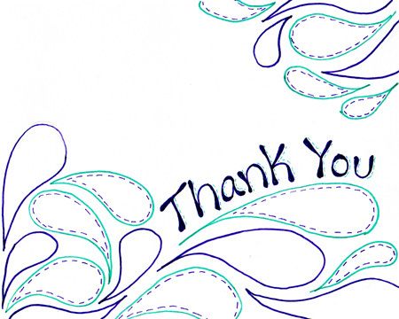 450x360 Hand Drawn Thank You Cards