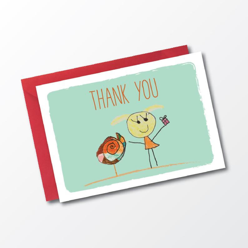 794x794 Printable Birthday Thank You Cards Instant Download For Kids Etsy