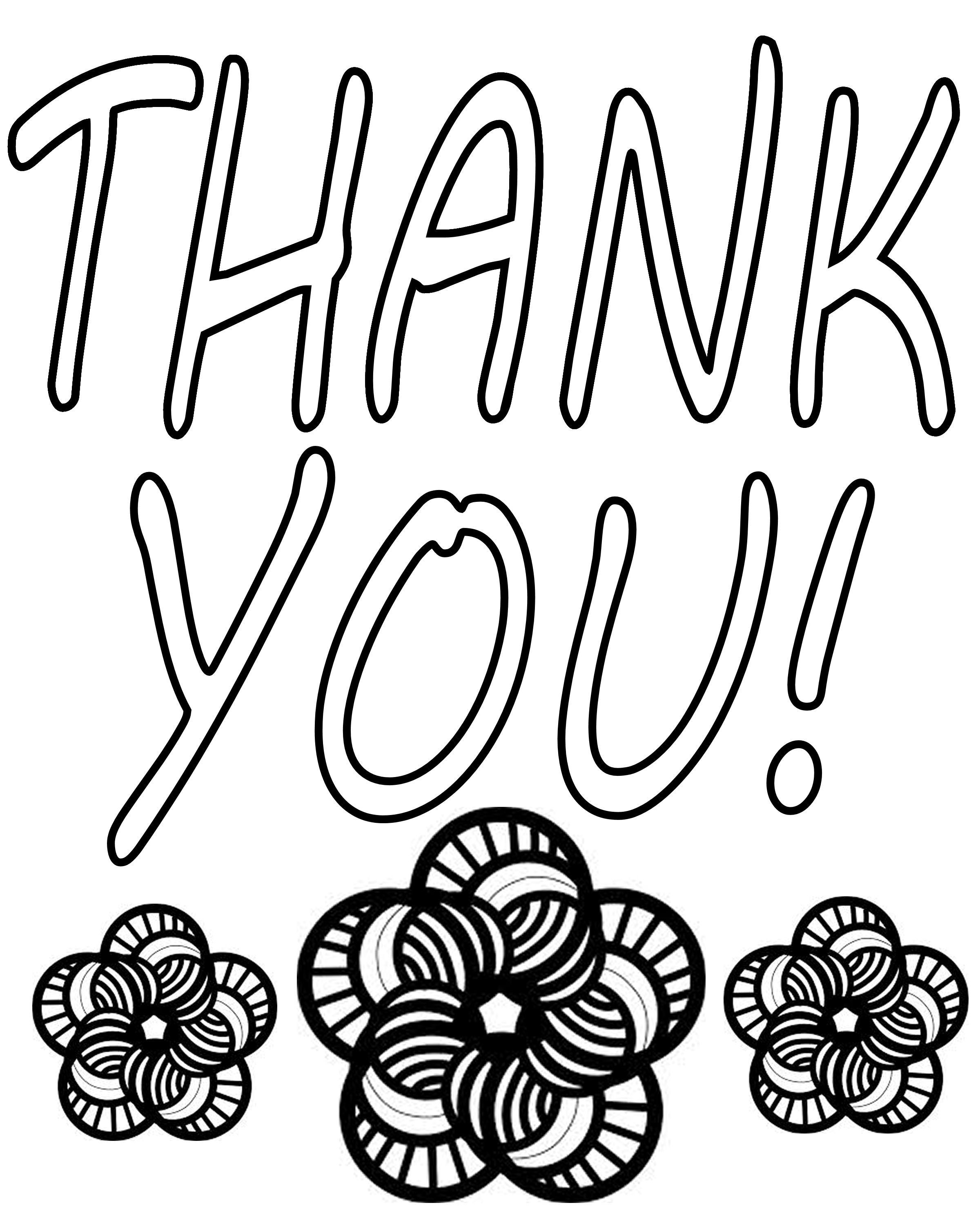 2400x3000 Thank You Card Drawing Coloring
