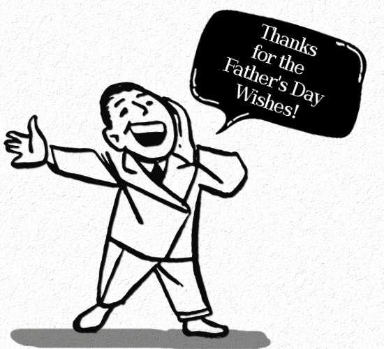 550x500 thanks father's day wish, cartoon free thank you ecards