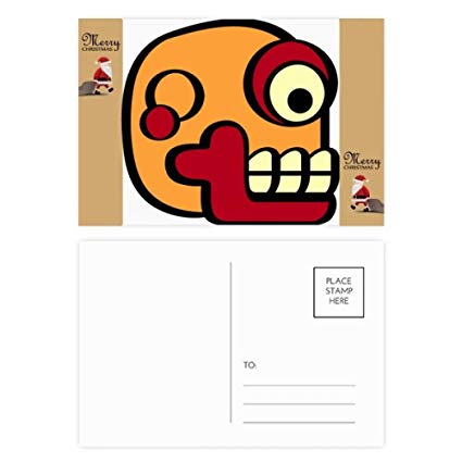 425x425 Indian Abstract Art Drawing Skull Santa Claus Gift