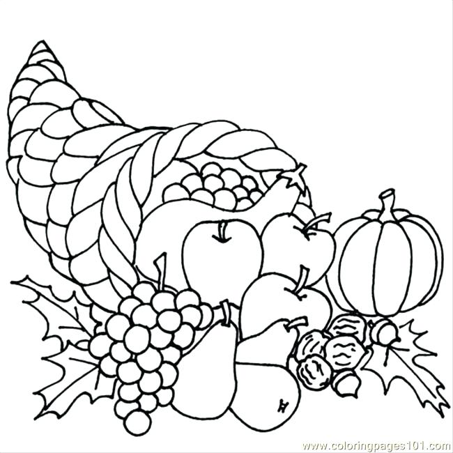 650x650 Cornucopia Coloring Printable