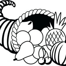 230x230 Project Ideas Cornucopia Coloring Sheet