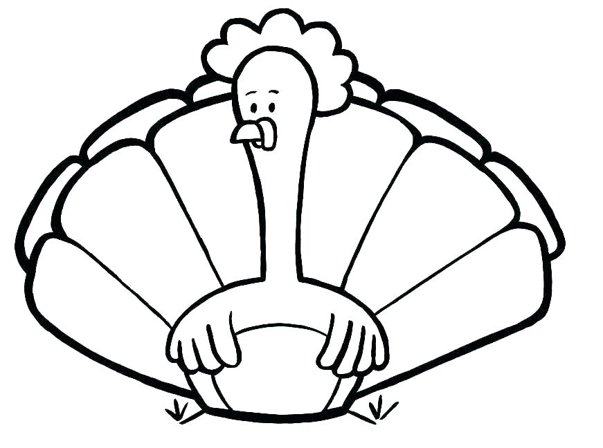 871x648 Cute Turkey Coloring Sheet