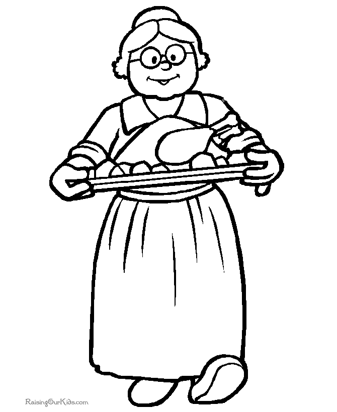 670x820 Printable Thanksgiving Dinner Coloring Pages