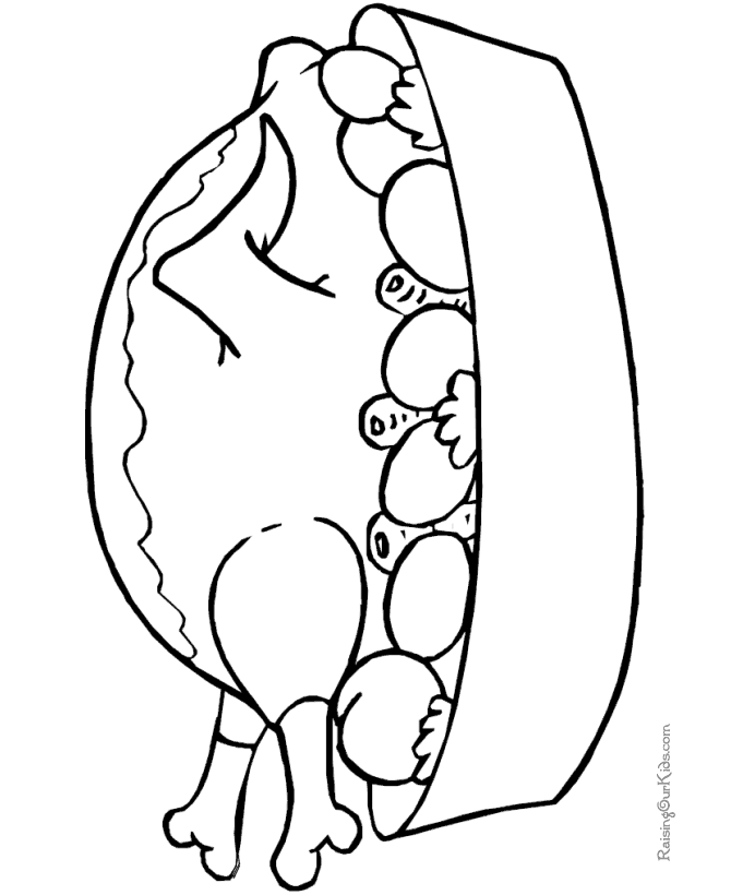 670x820 Printable Thanksgiving Dinner Coloring Pages