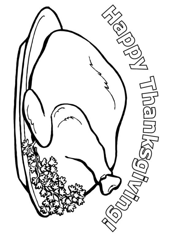 580x772 Thanksgiving Dinner Coloring Pages Coloring Pages For Kids