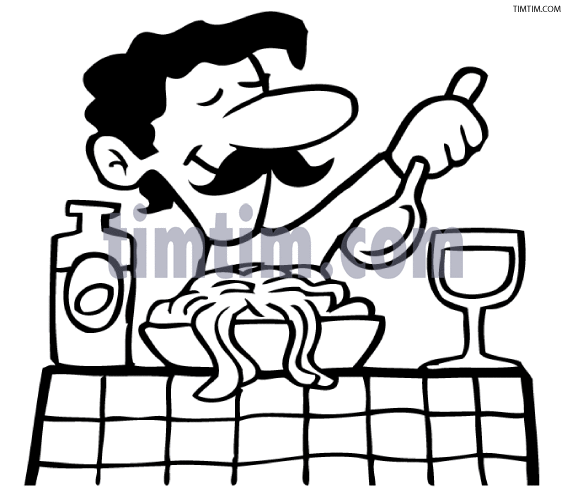 567x488 Free Drawing Of Italian Food Bw From The Category Cooking Food