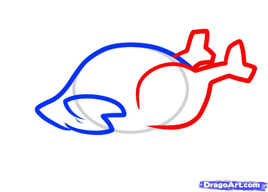919x657 Draw A Thanksgiving Turkey, Cooked Turkey, Step