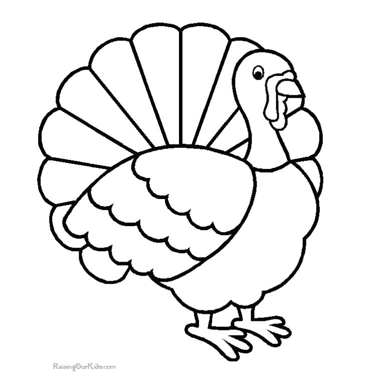 768x764 Turkey Thanksgiving Coloring Pages More Turkey Coloring Pages