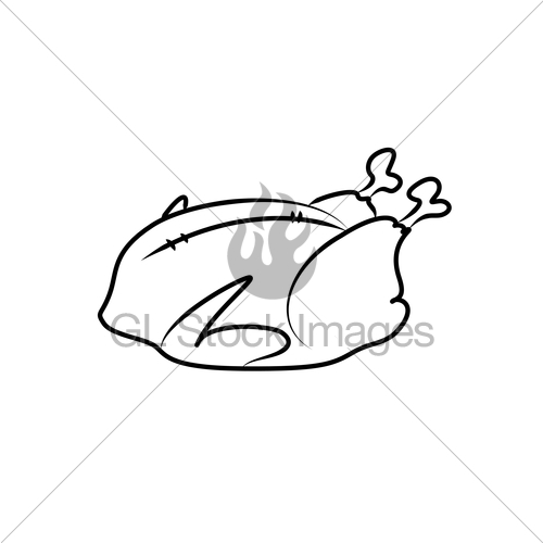 500x500 Vector Thanksgiving Turkey Hand Drawn Sketch Turkey Gl Stock Images