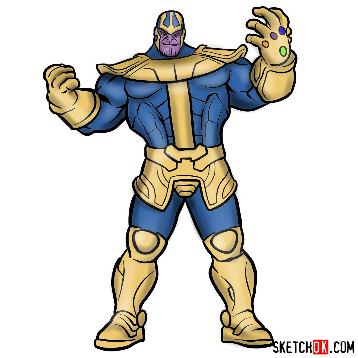 1200x1200 How To Draw Thanos From Marvel Comics In Full Growth