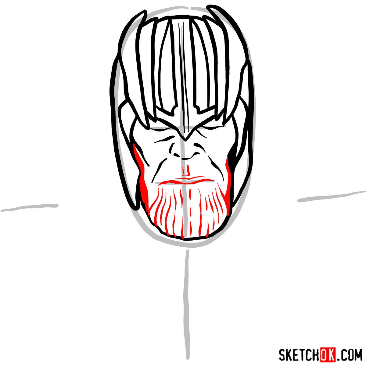 1200x1200 How To Draw Thanos In His Golden Helmet