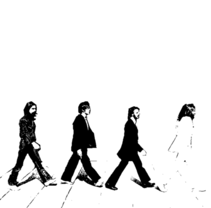 717x706 Beatles Drawing Silhouette For Free Download