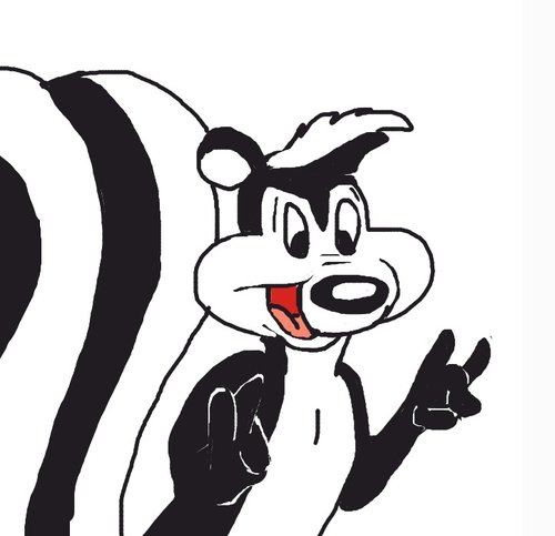 500x483 Skunk Drawings