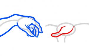 302x190 how to draw the creation, creation of adam, step
