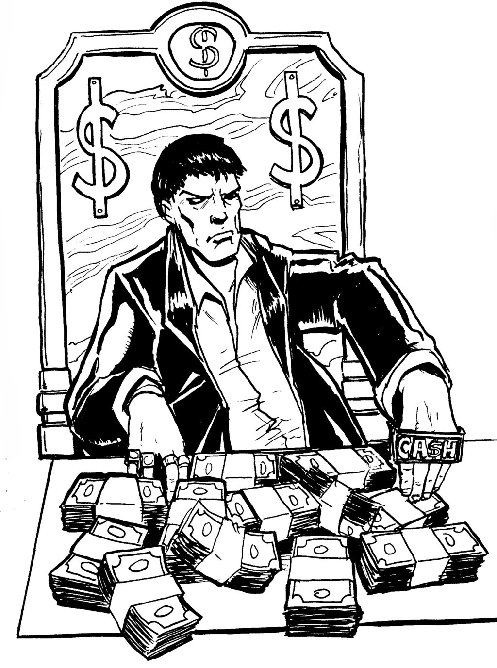 1024x1377 Scarface Drawing Free Download