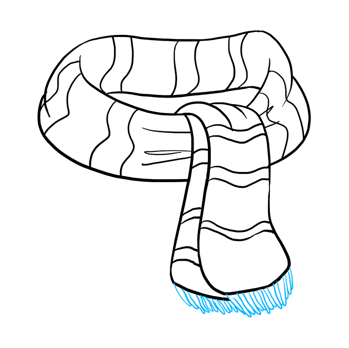 680x678 How To Draw A Scarf