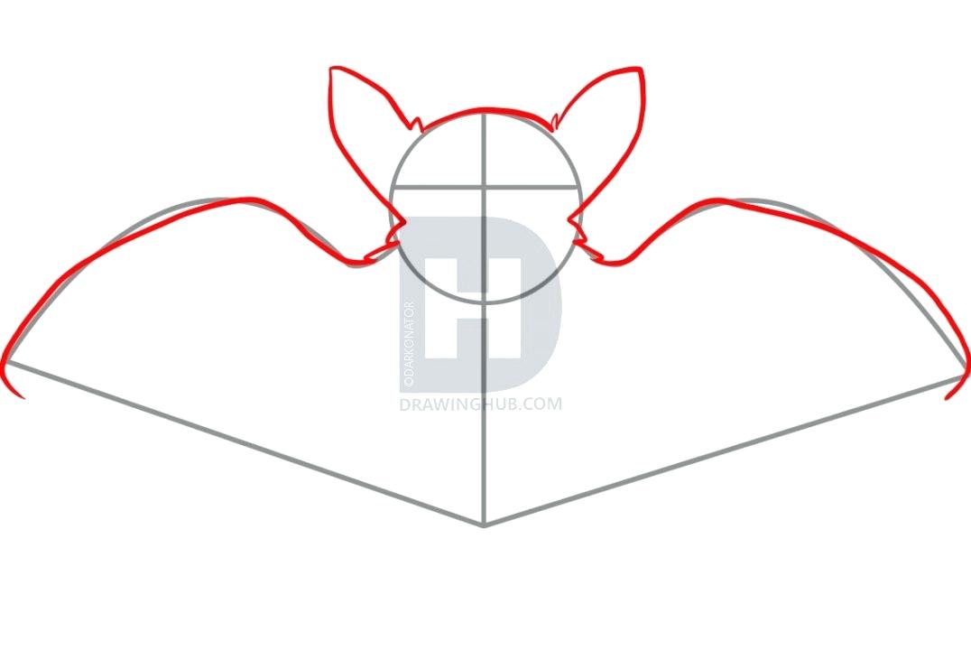 1076x720 How To Draw A Bat For Halloween