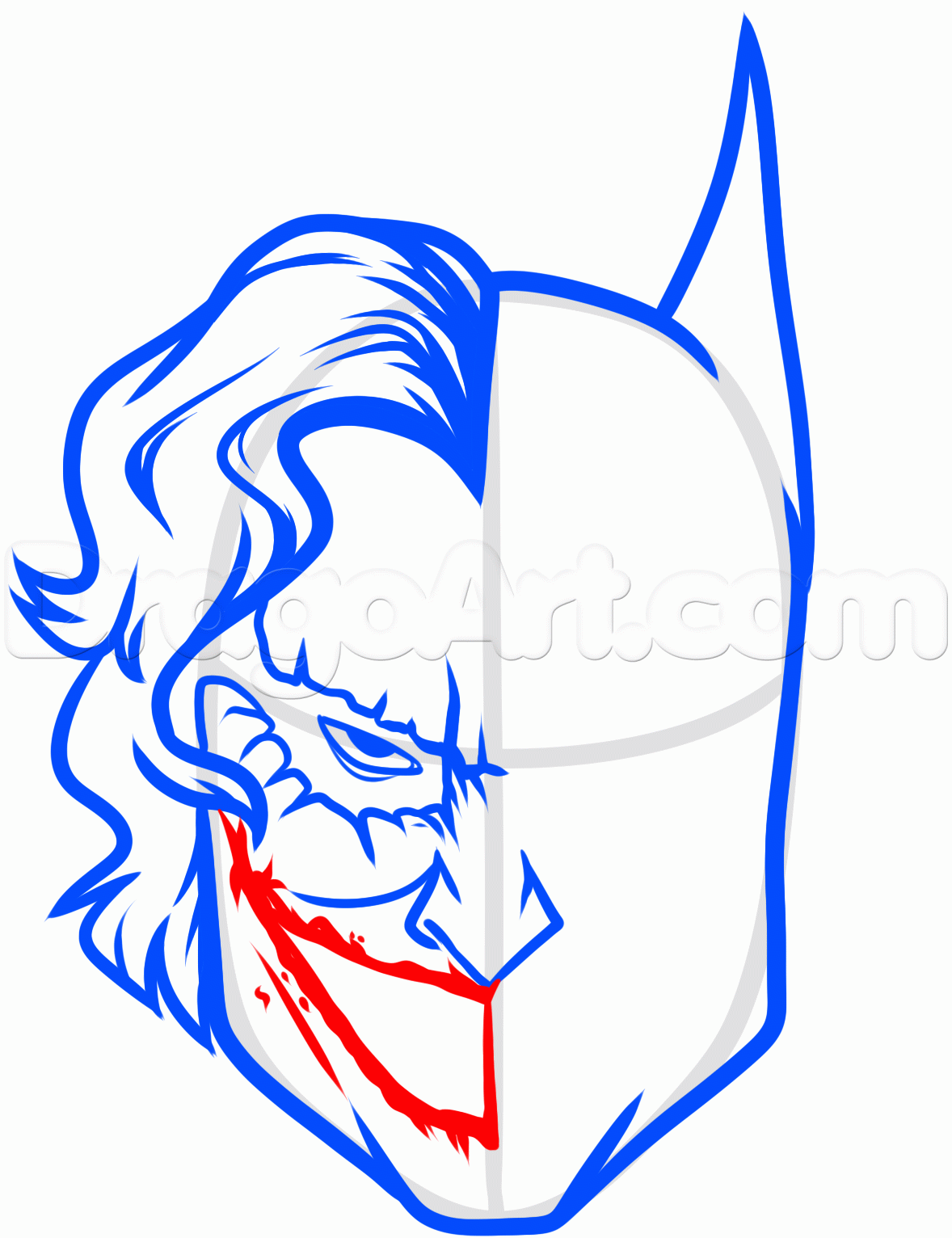 1178x1532 How To Draw Joker And Batman, Step