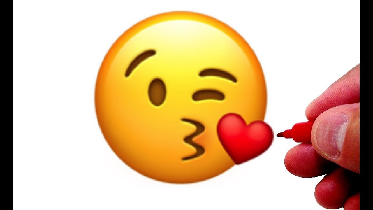 1280x720 How To Draw The Kissing Emoji