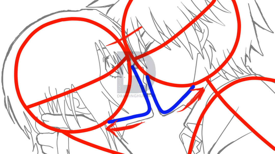 1080x606 How To Sketch An Anime Kiss, Step
