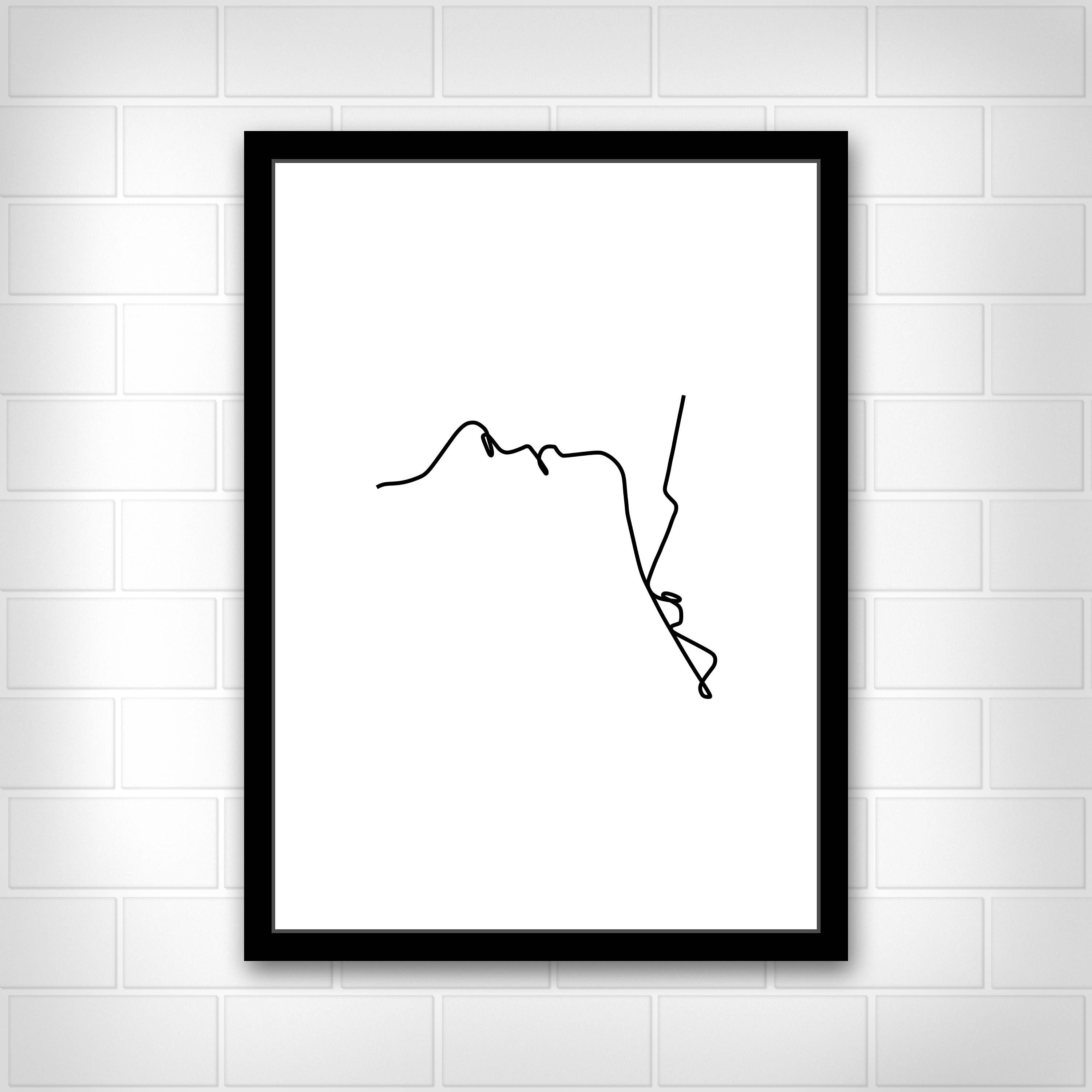 3000x3000 kiss neck one line, printable kiss neck profile contours, one line