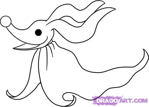 520x373 Step How To Draw Zero From The Nightmare Before Christmas