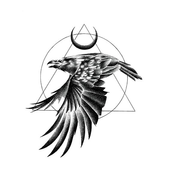 570x570 The Raven And The Moon Etsy