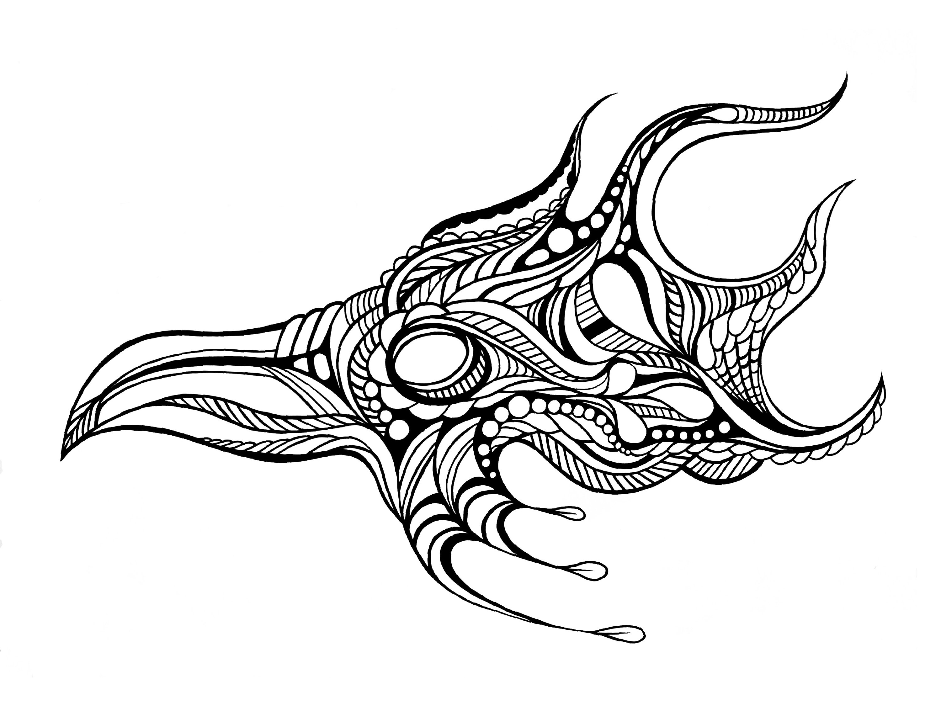 3000x2318 The Raven Seer Black White Print Asymmetry Fine Art Abstract Etsy