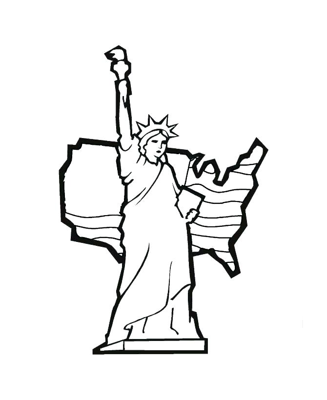 670x820 Easy To Draw Statue Of Liberty Statue Of Liberty Crown Coloring
