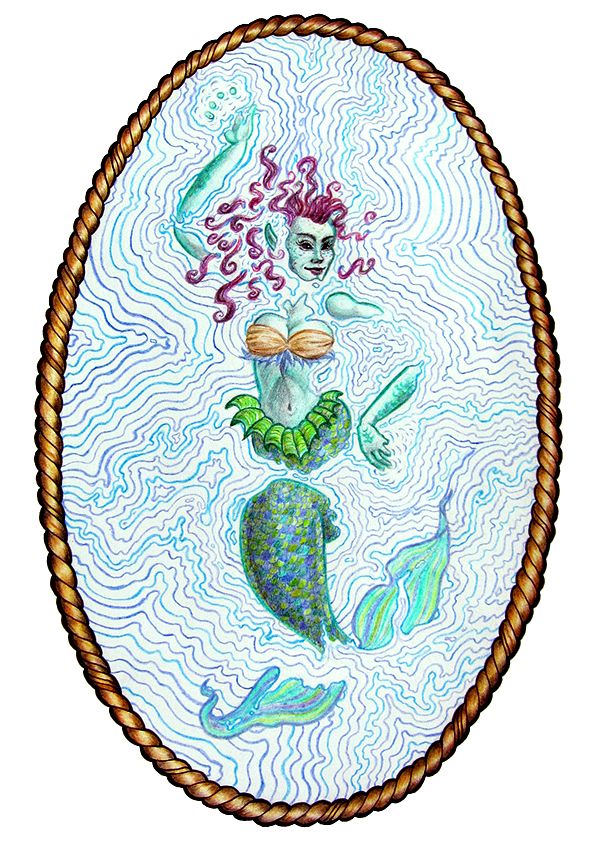 595x842 Mermaid Original Drawing Gabchik Art Steemit