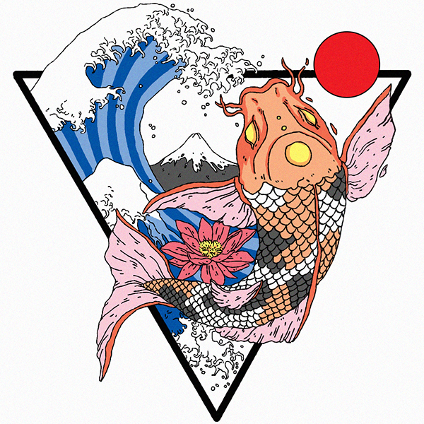 600x600 Tatoo Sketch Great Wave Off On Student Show