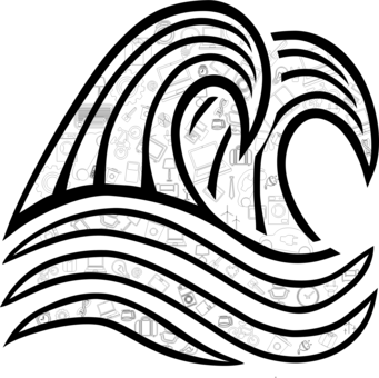 341x340 Wind Wave Drawing Black And White Sea Cc0