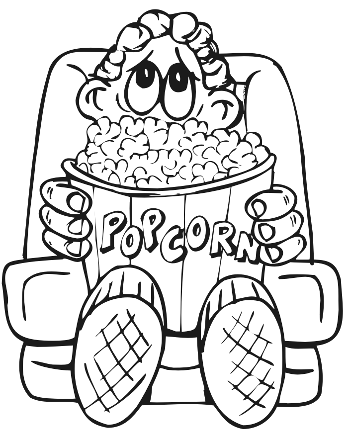 700x885 Popcorn Drawing Theatre For Free Download