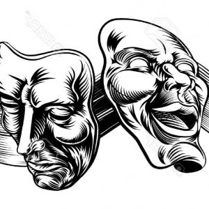 300x300 The Theater And Mask Icon Drama Comedy Tragedy Vector Catchsplace