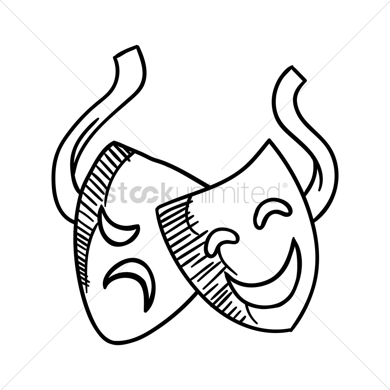 1300x1300 Theater Mask Vector Image