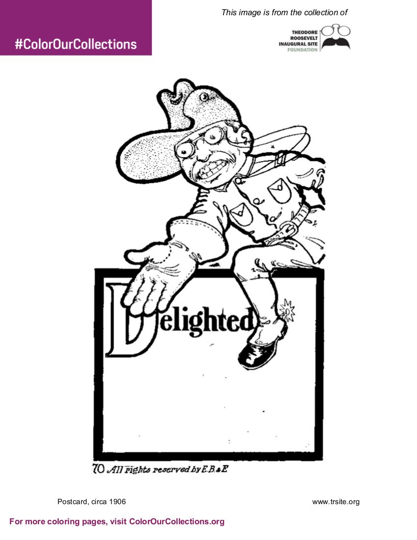 849x1099 Theodore Roosevelt Center Coloring Sheets