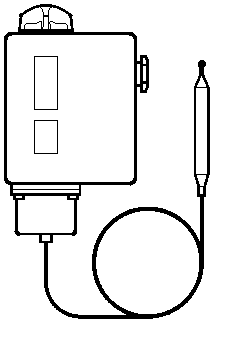 243x343 rt thermostat, cylindrical remote sensor